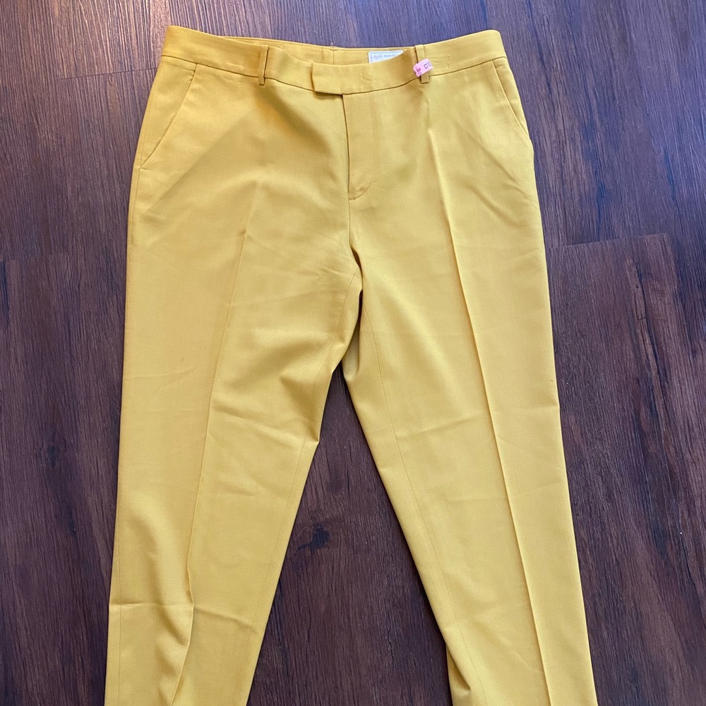 Club Monaco yellow cropped Trouser pants